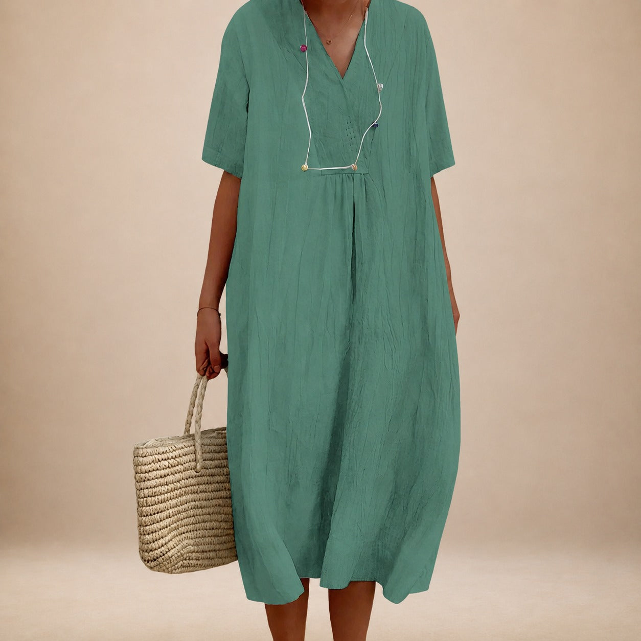 Leilani - Robe élégante pour femmes avec col en V