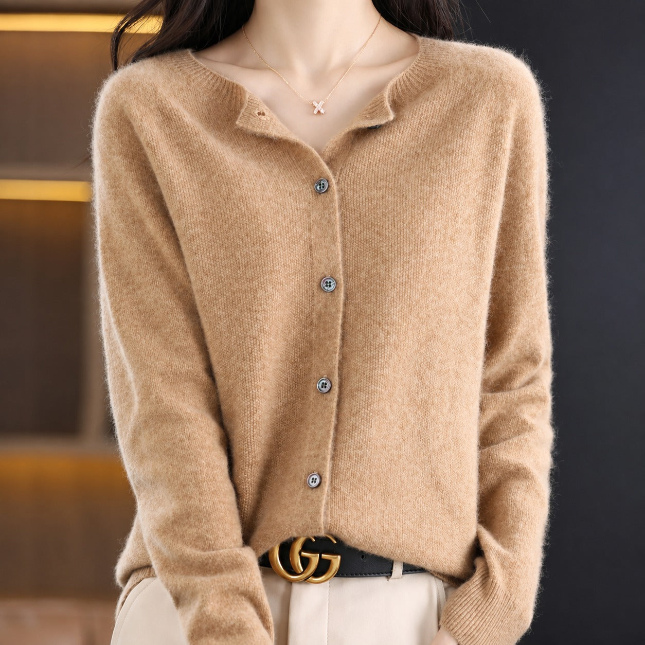 Ina - Pull à col rond élégant pour femme