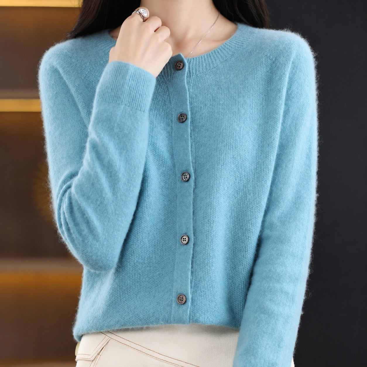Ina - Pull à col rond élégant pour femme