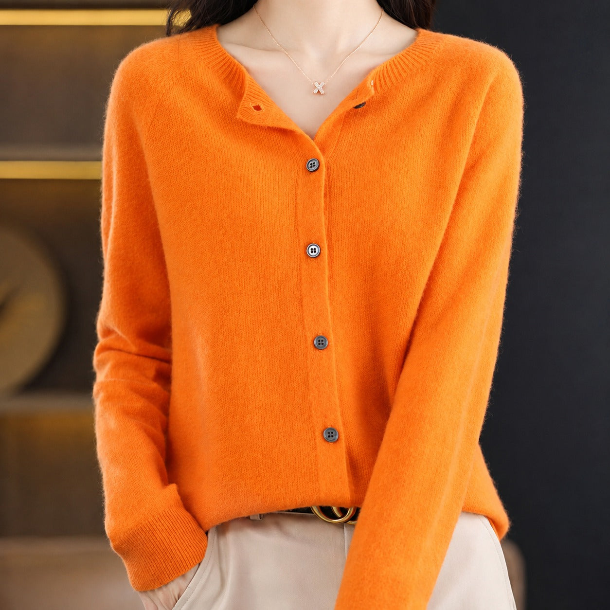 Ina - Pull à col rond élégant pour femme