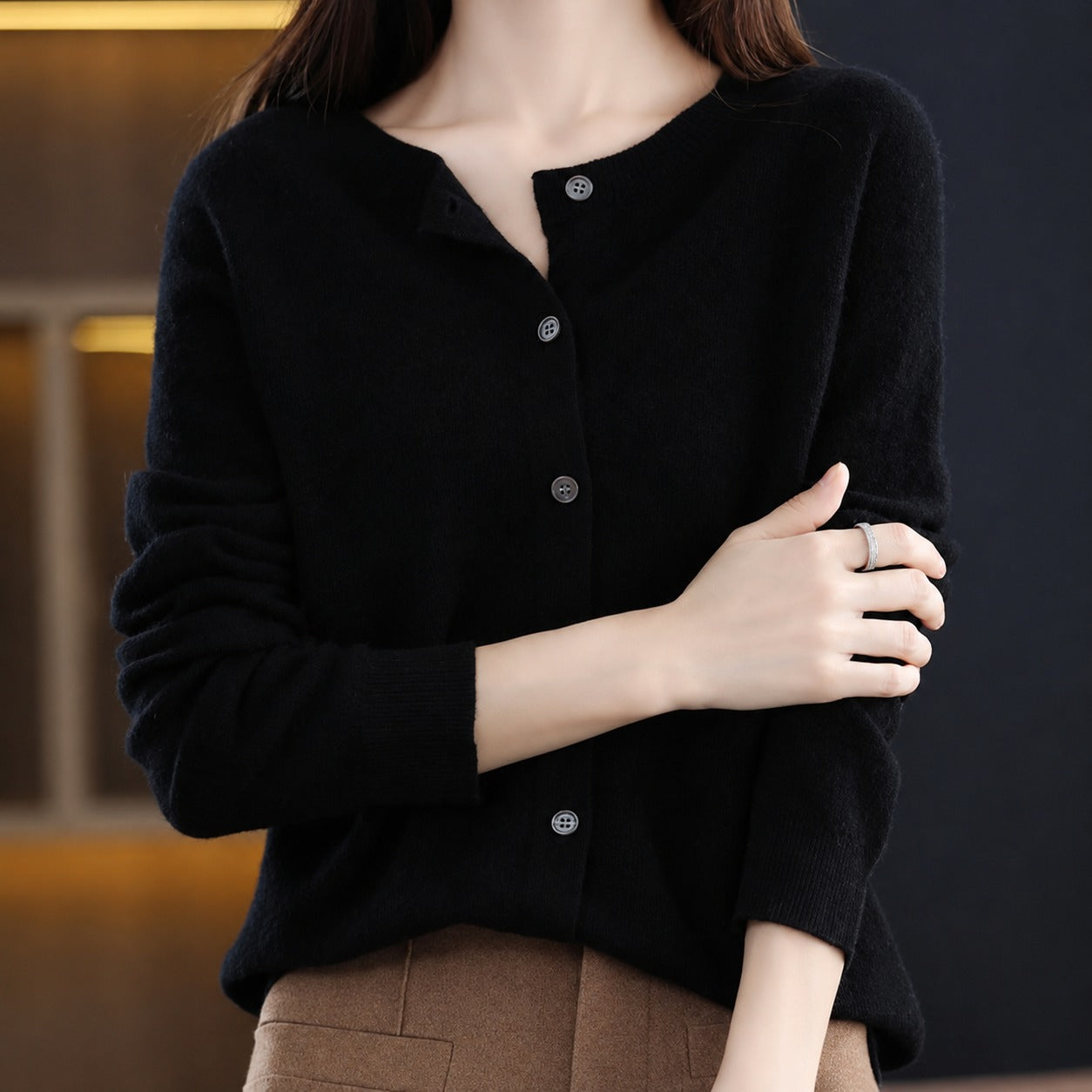 Ina - Pull à col rond élégant pour femme