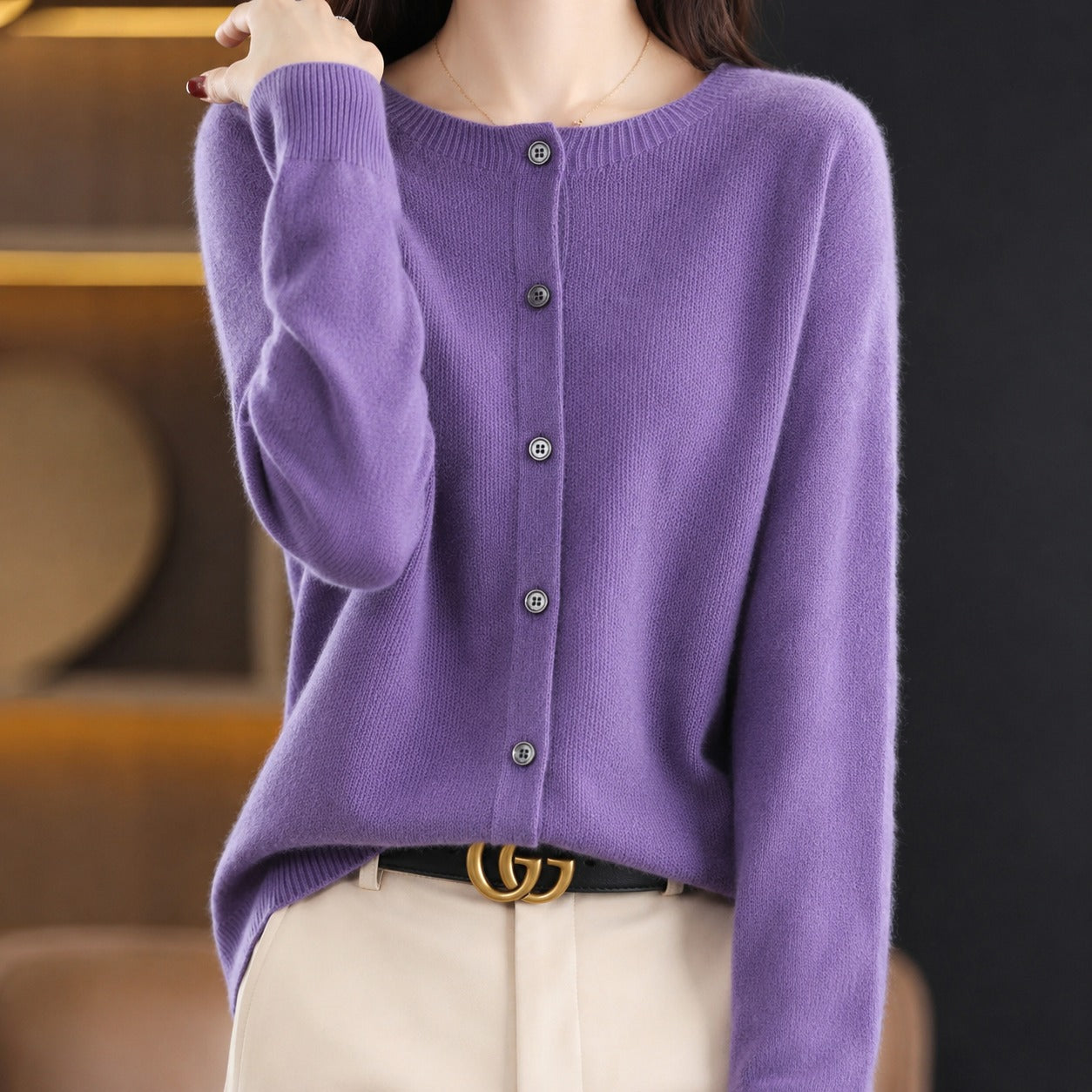 Ina - Pull à col rond élégant pour femme