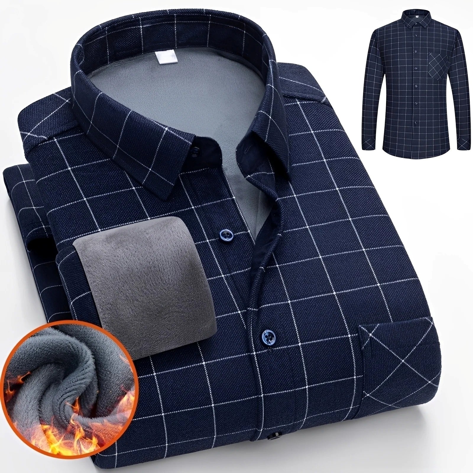 Anton - Chemise à carreaux élégante et chaude pour hommes