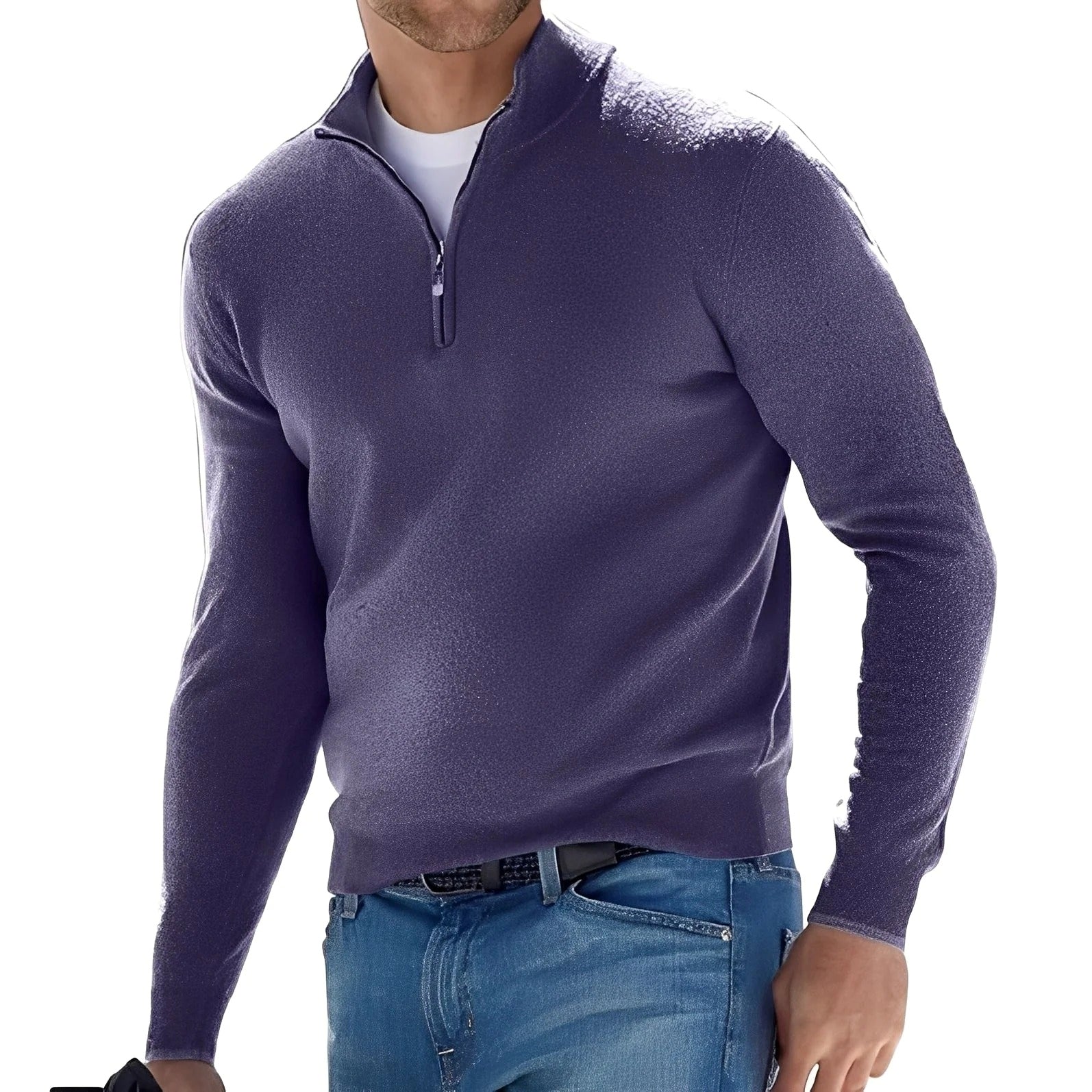 Ralph - Pull décontracté à fermeture éclair pour homme