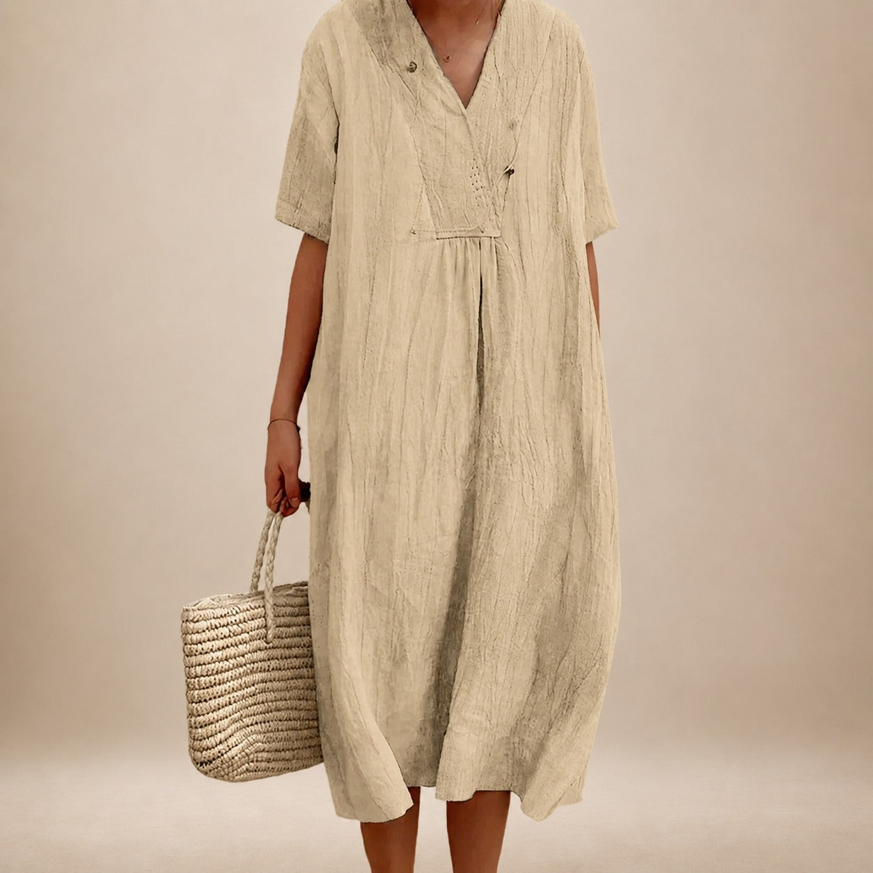 Leilani - Robe élégante pour femmes avec col en V