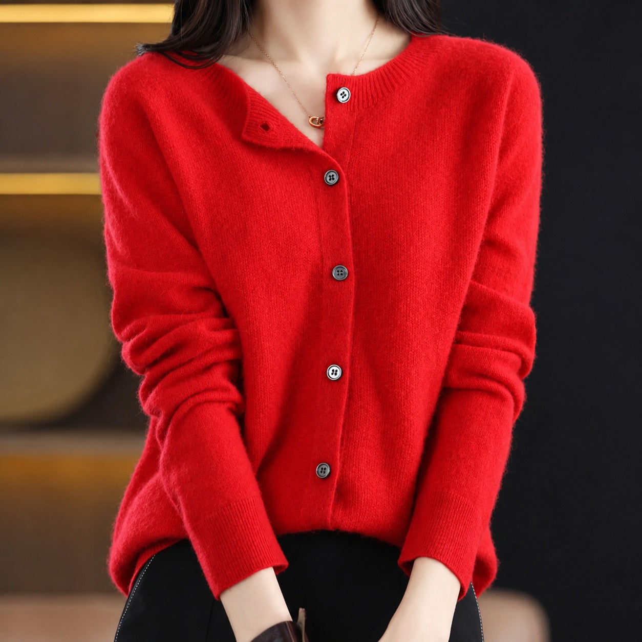 Ina - Pull à col rond élégant pour femme