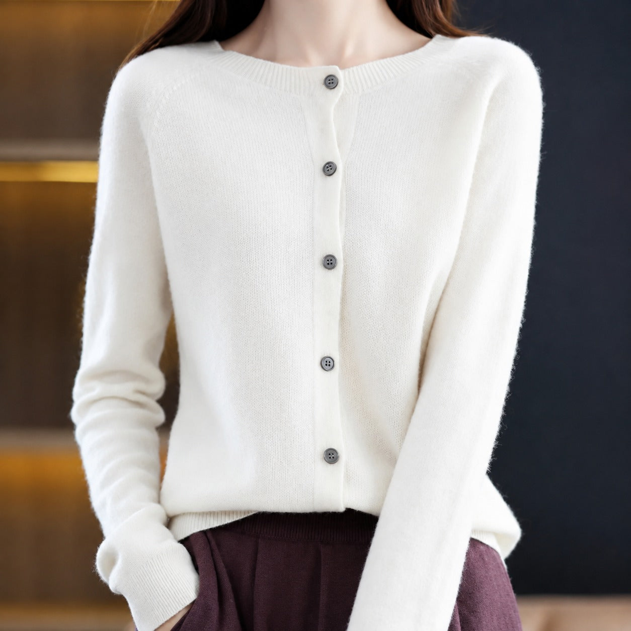 Ina - Pull à col rond élégant pour femme