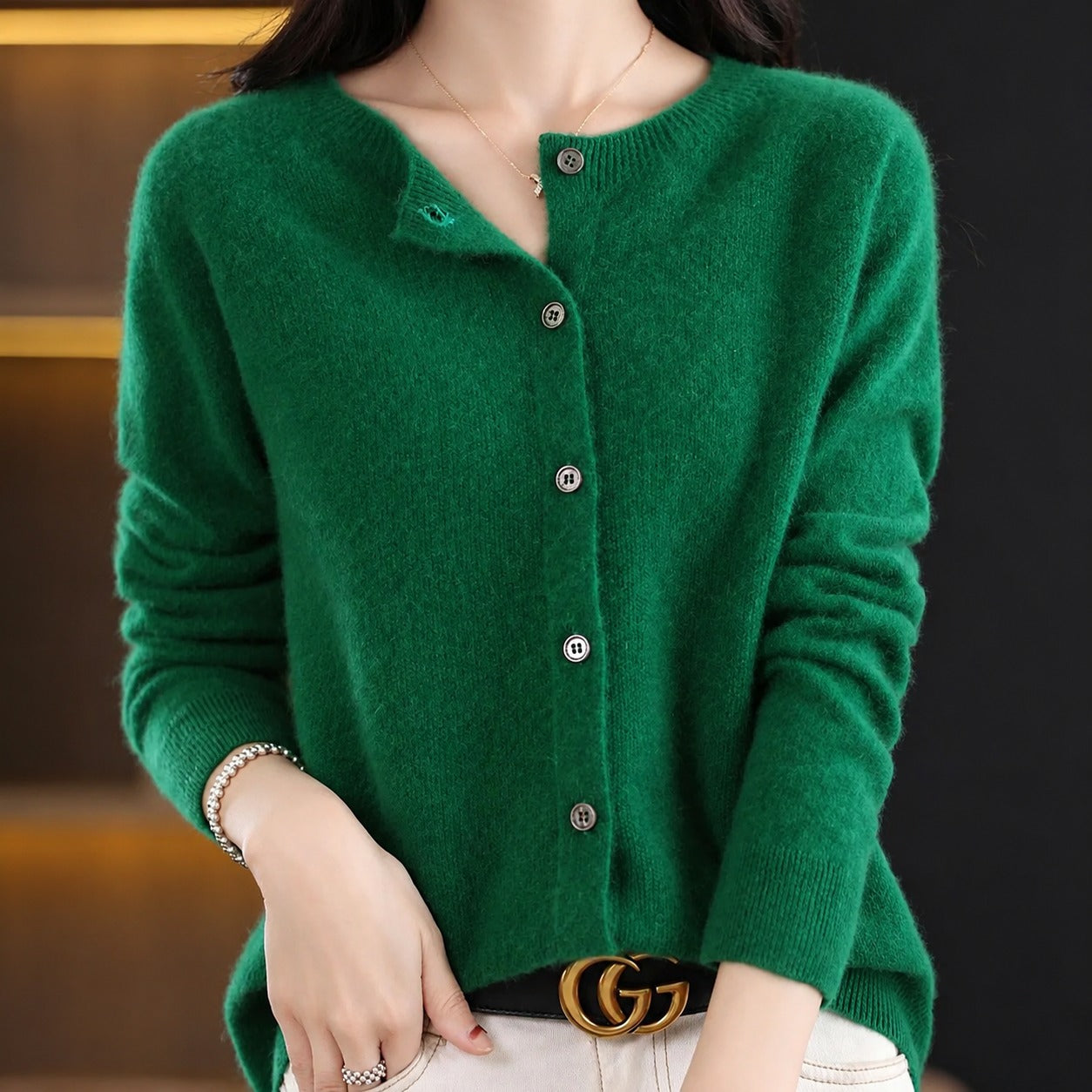 Ina - Pull à col rond élégant pour femme