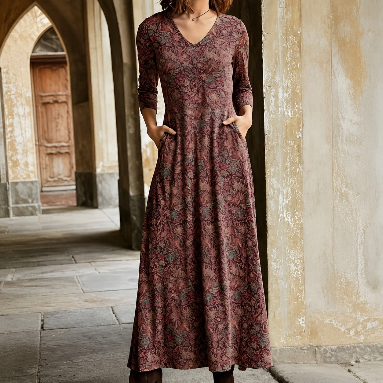 Sophie - Robe classique à manches longues pour femmes