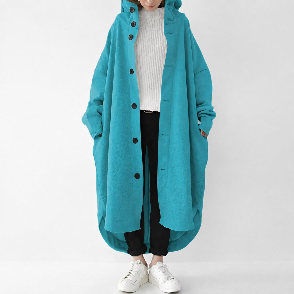 Jennica - Trench-coat long et ample pour femmes