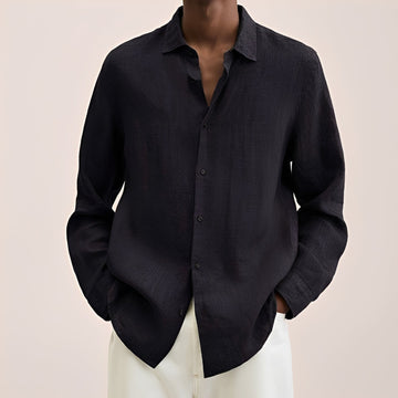 Calvin - Chemise à manches longues pour hommes en tissu léger