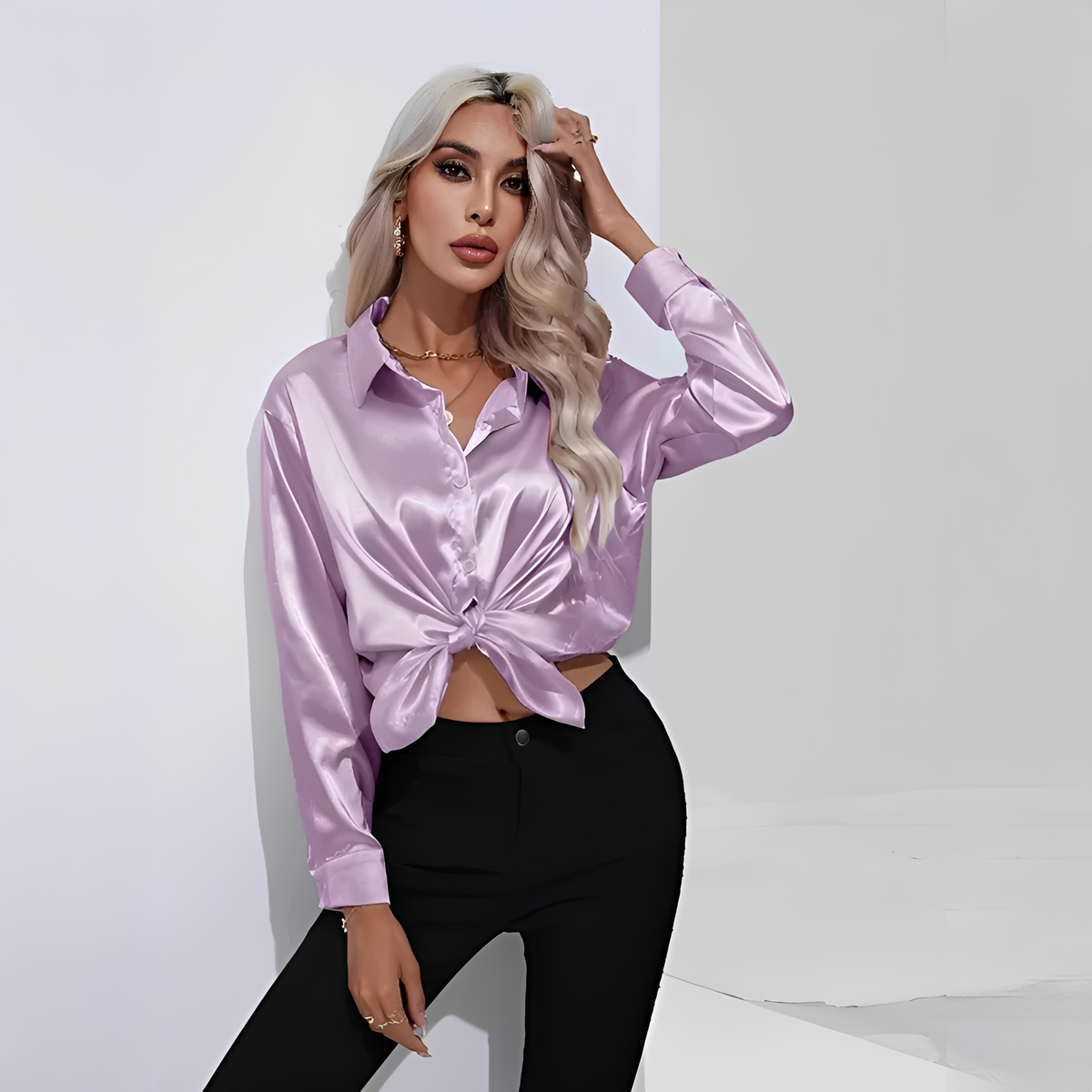 Liliane - Blouse élégante à manches longues
