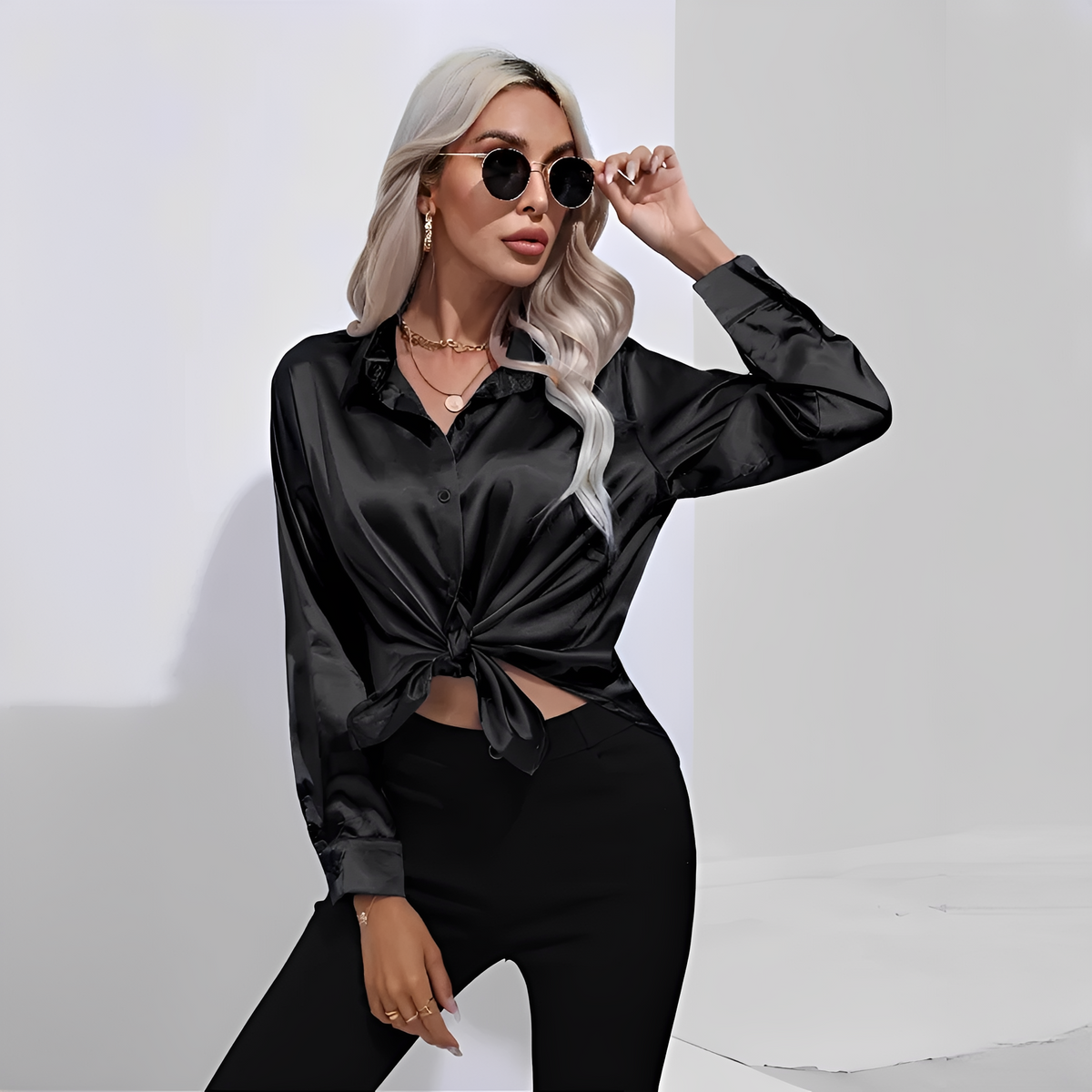 Liliane - Blouse élégante à manches longues