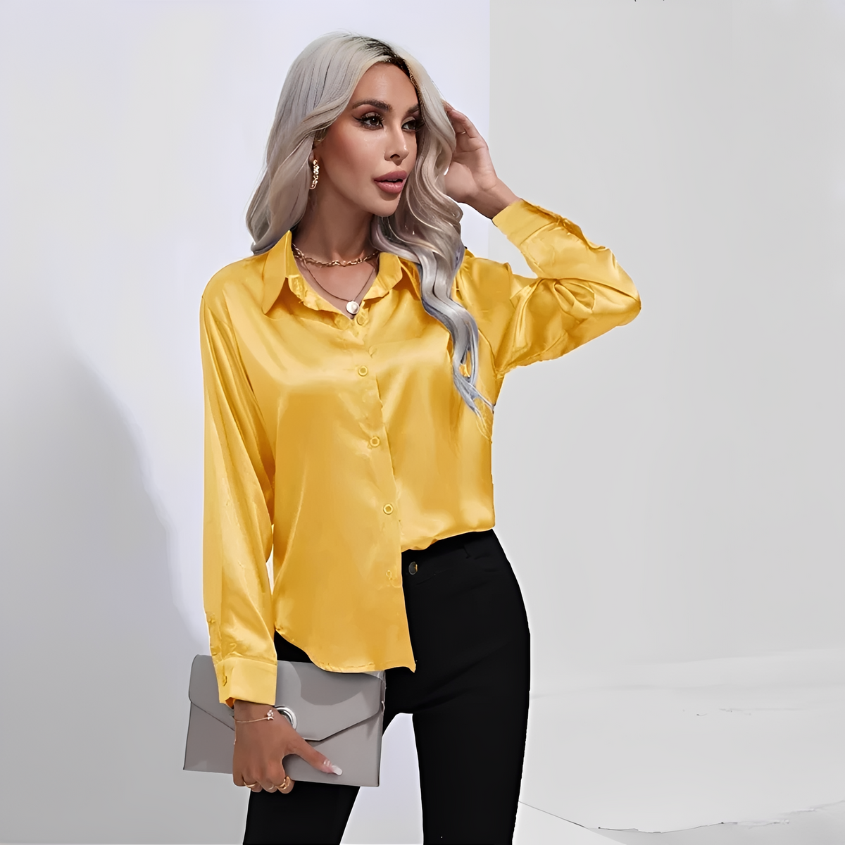 Liliane - Blouse élégante à manches longues