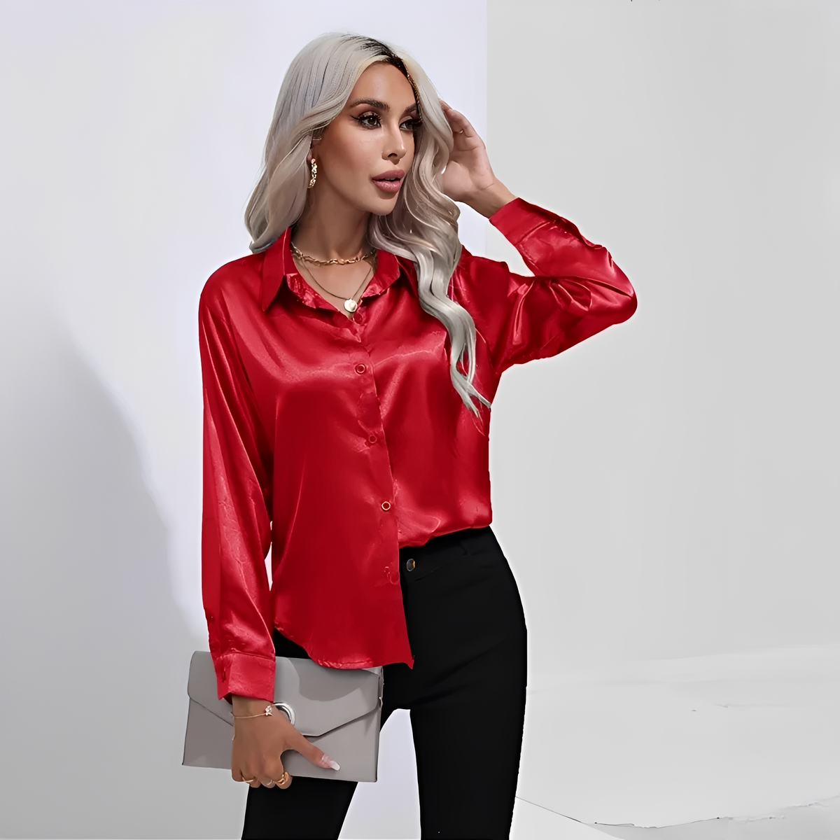 Liliane - Blouse élégante à manches longues