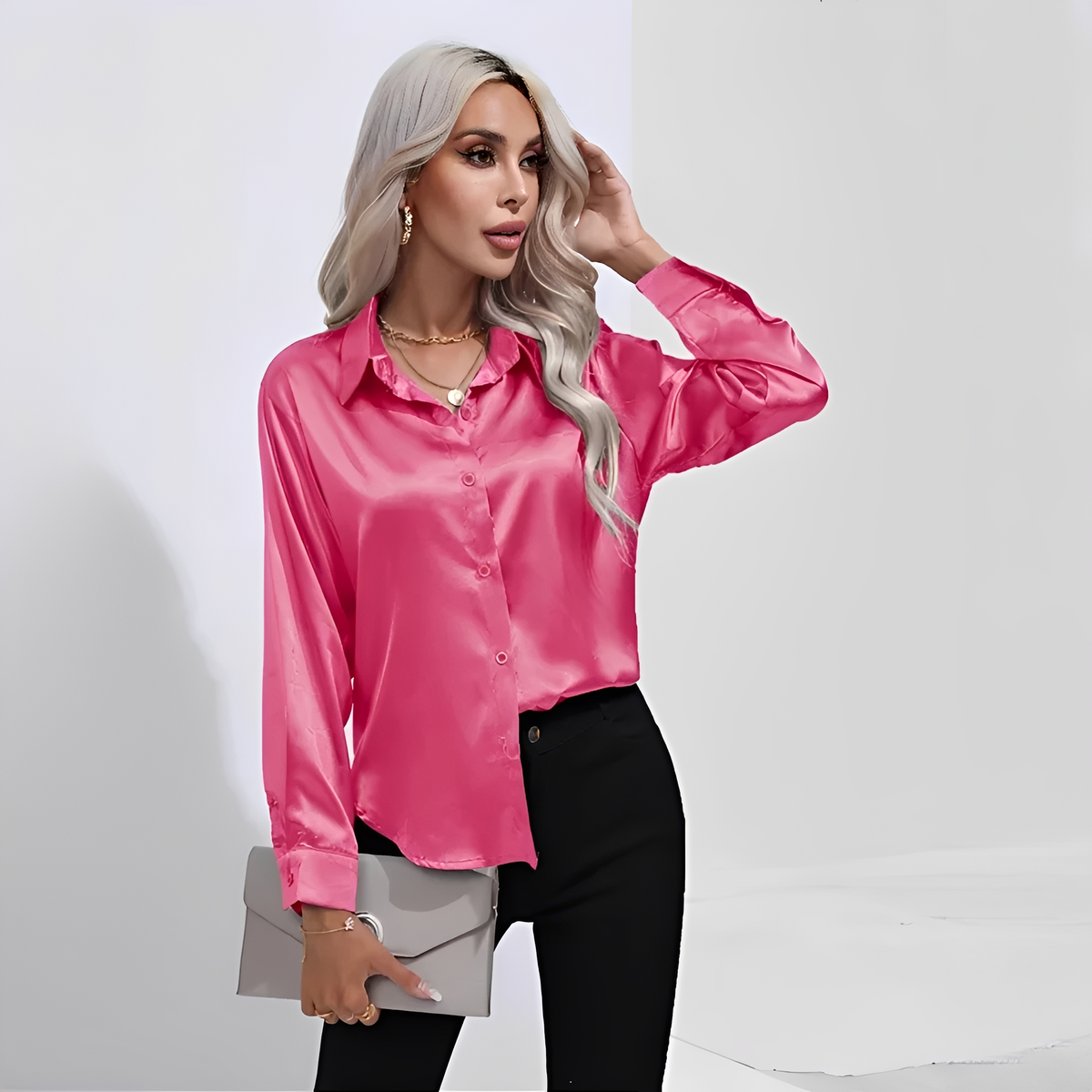 Liliane - Blouse élégante à manches longues