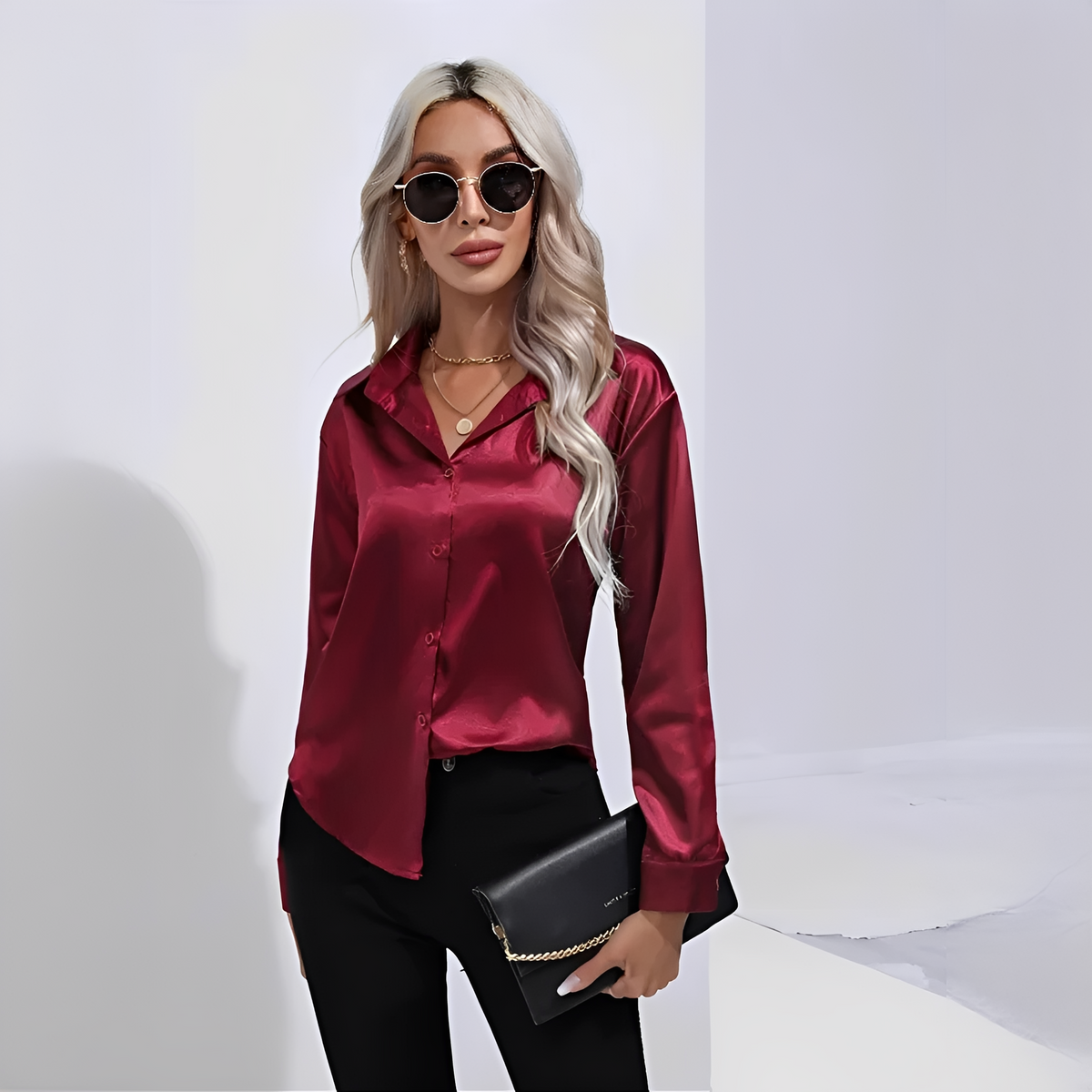 Liliane - Blouse élégante à manches longues