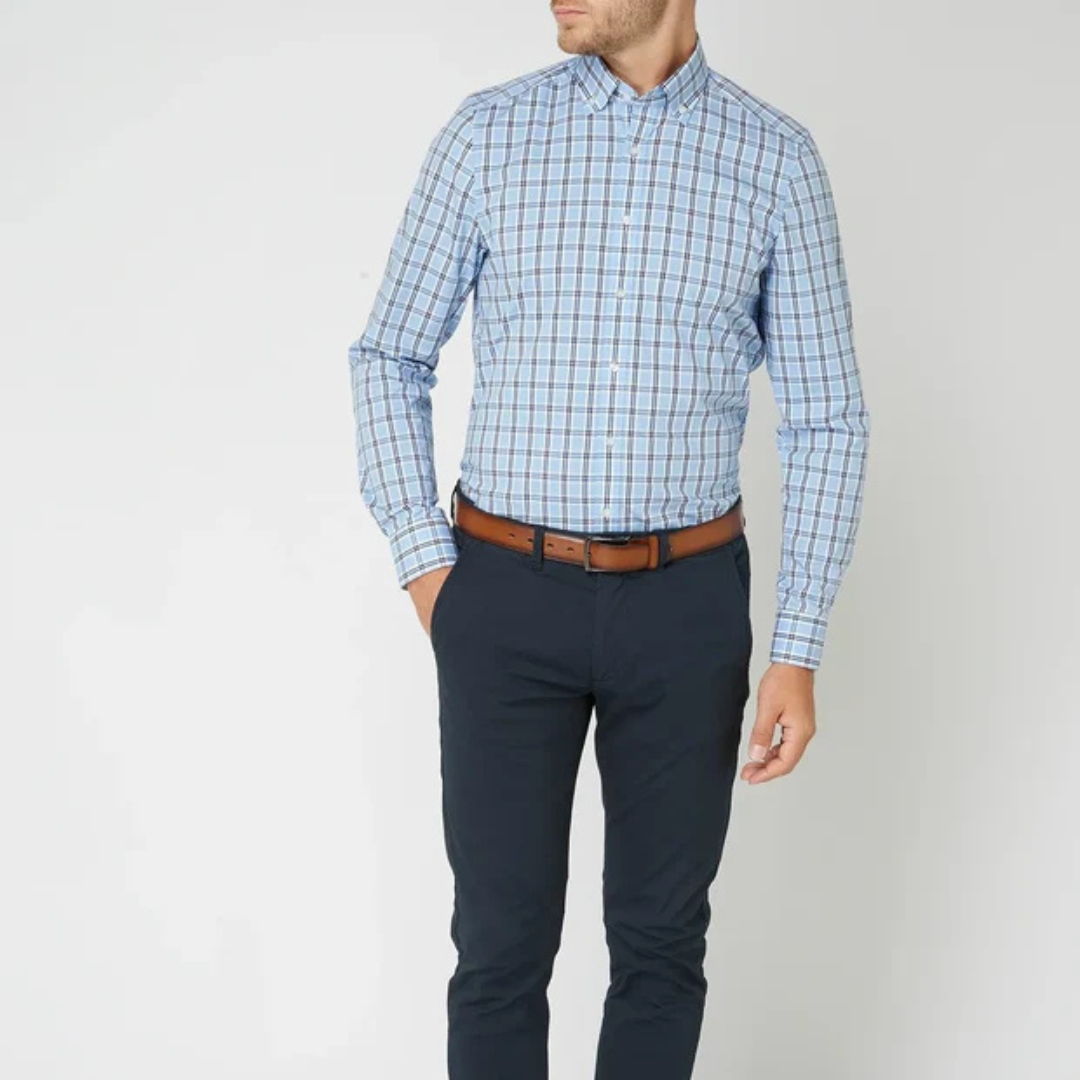 Johan - Chemise à carreaux robuste à manches longues