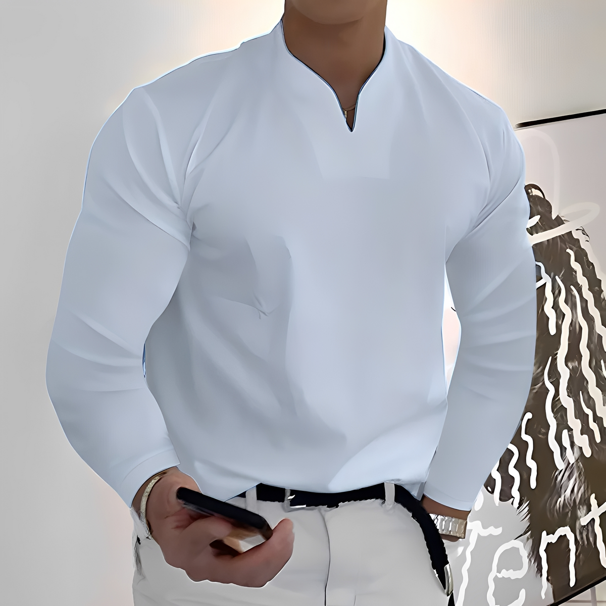 Corentin - Chemise à manches longues, douce et chaude