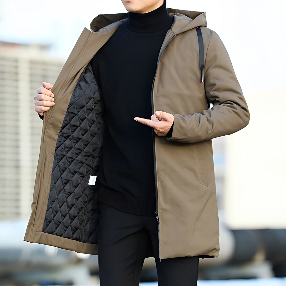 Jonas - Manteau d'hiver confortable et chaud