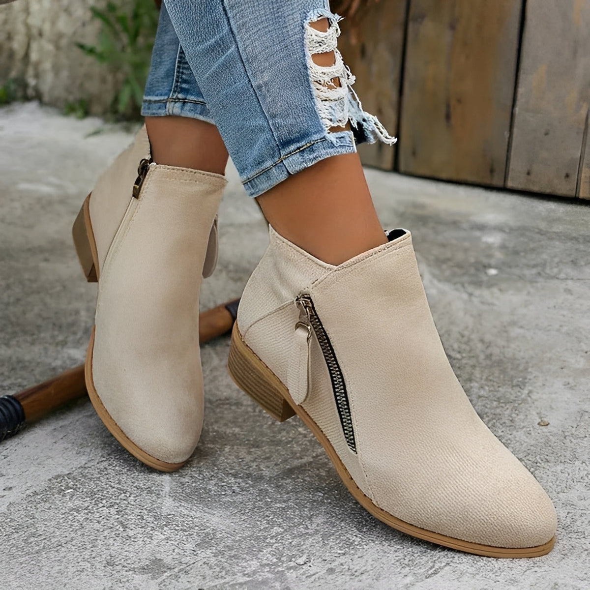 Klara - Bottes élégantes et chics avec fermeture éclair