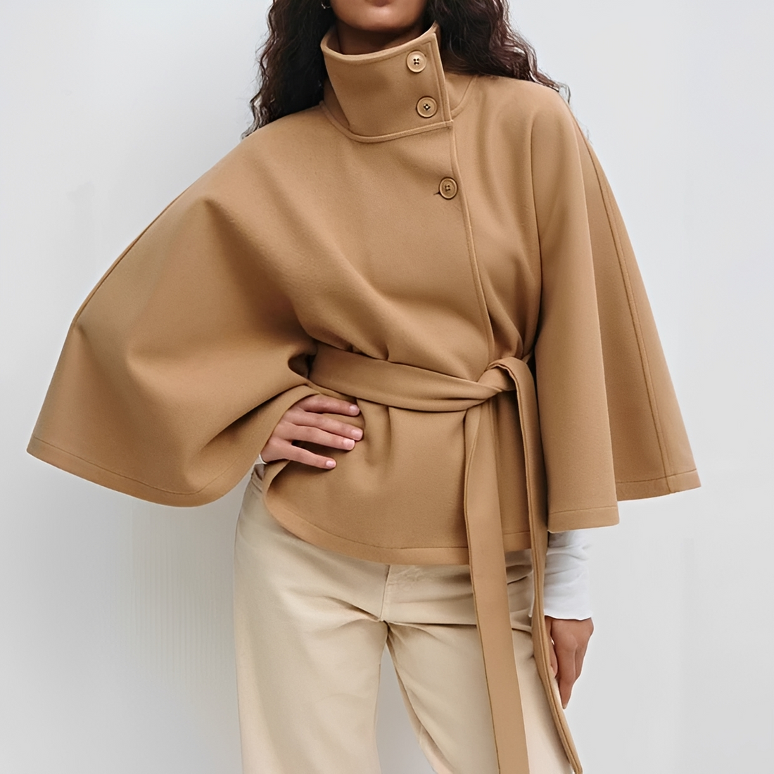 Loraine - Manteau élégant et confortable avec ceinture