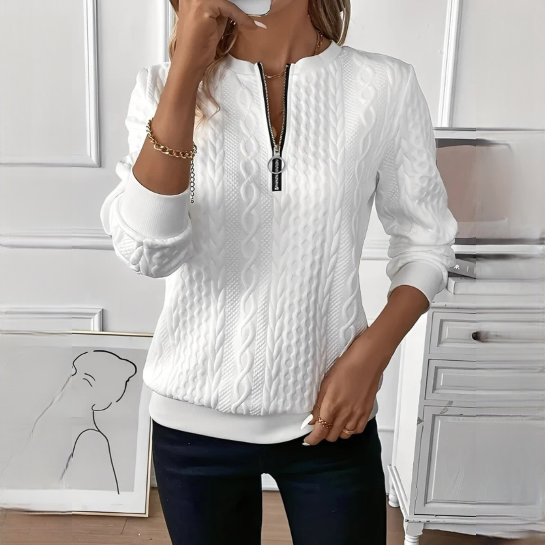 Hedie - Pull zippé élégant et sophistiqué