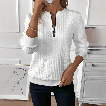 Hedie - Pull zippé élégant et sophistiqué