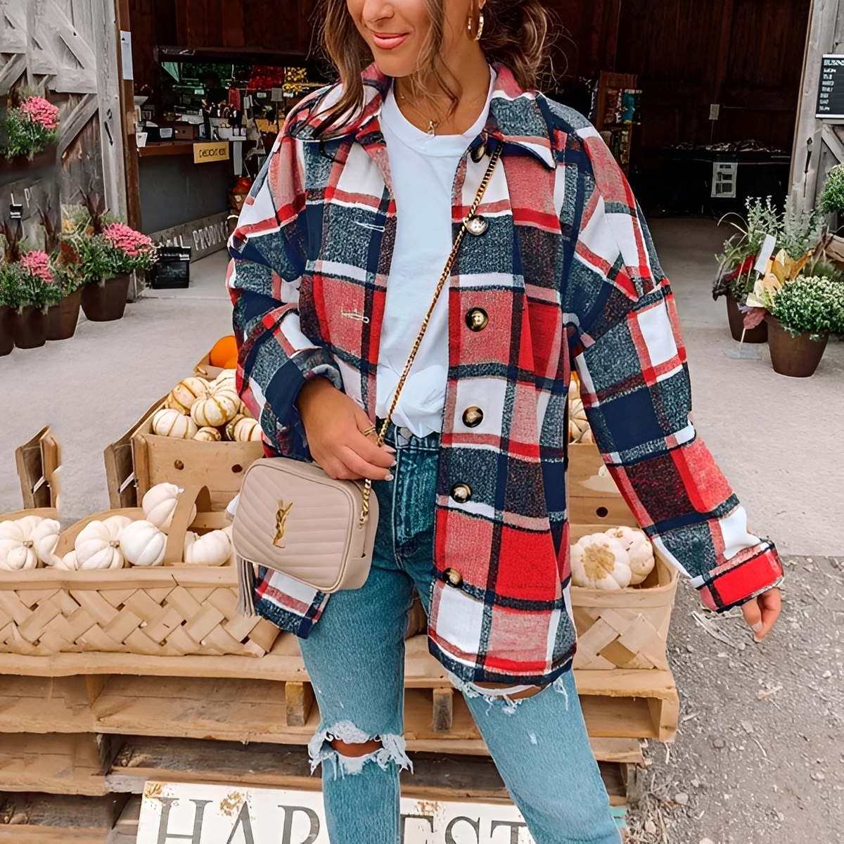 Anna - Chemise oversize élégante et chaude