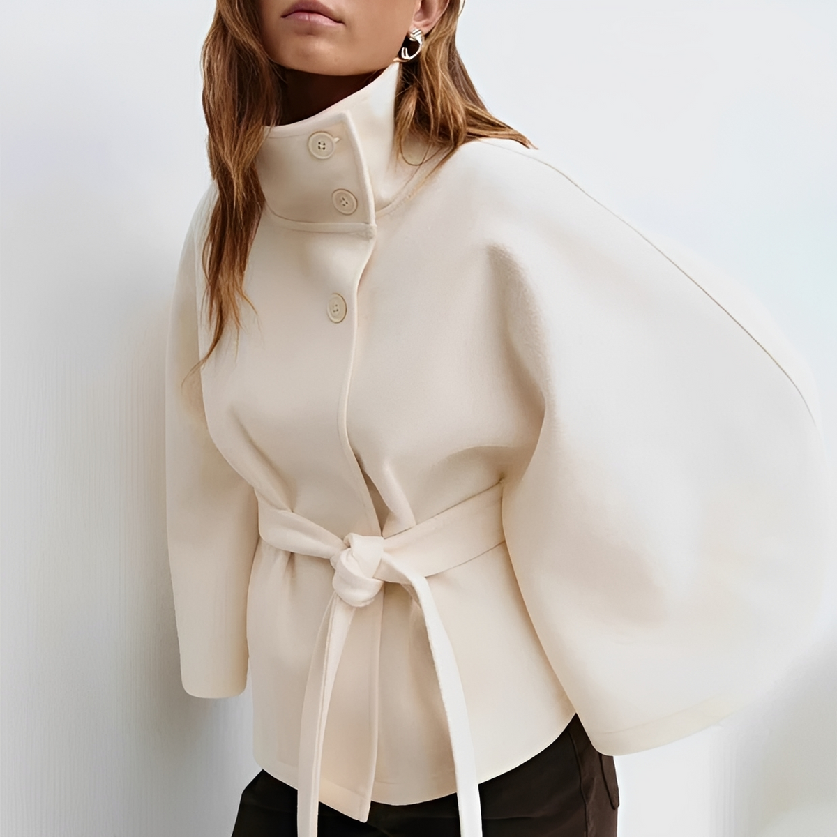 Loraine - Manteau élégant et confortable avec ceinture