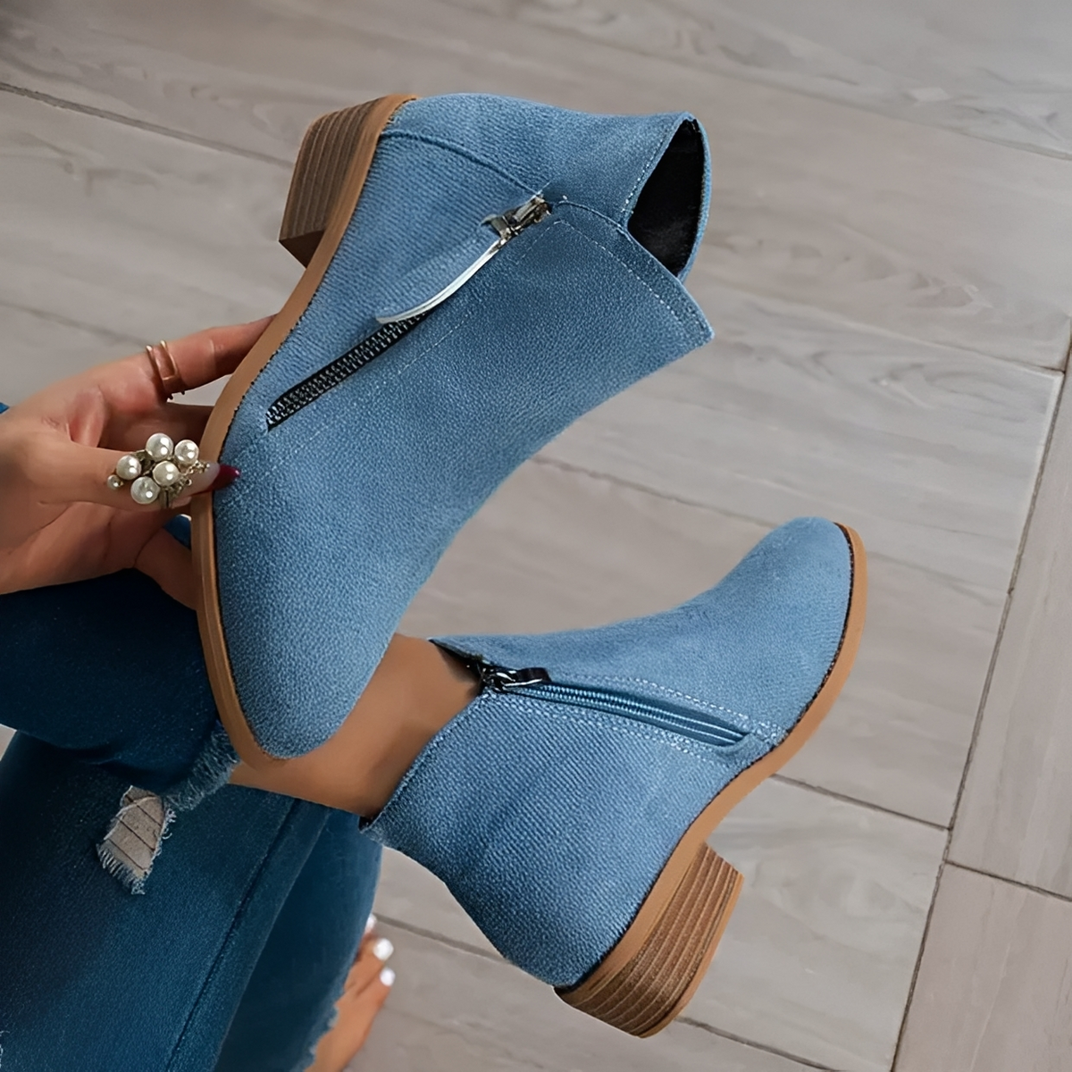 Klara - Bottes élégantes et chics avec fermeture éclair