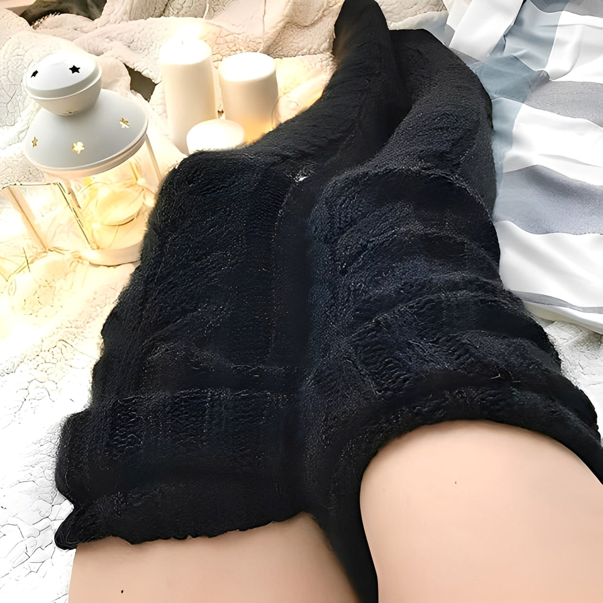 Hailee - Chaussettes overknee douillettes et chaudes