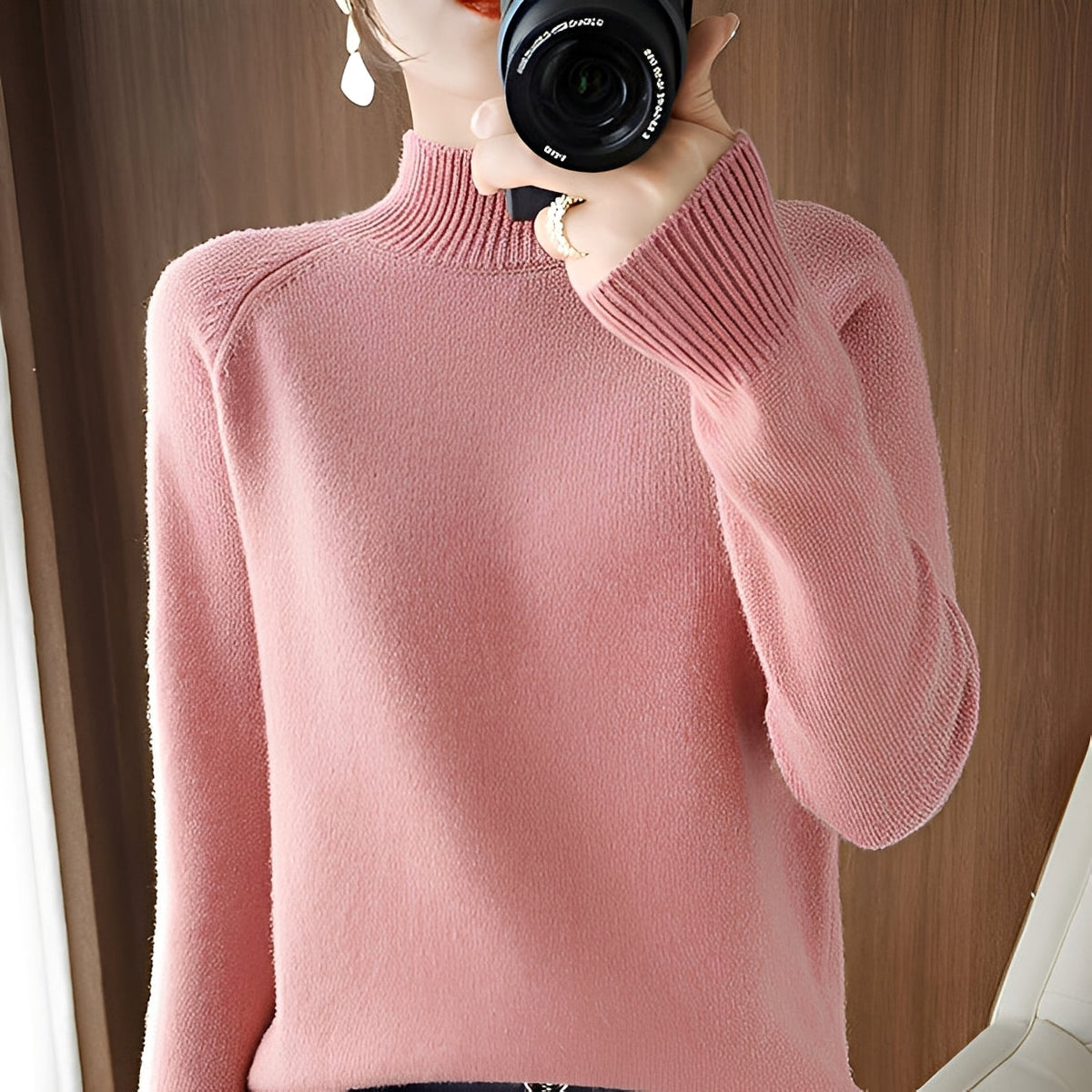 Hannie - Pull à col roulé chic et confortable