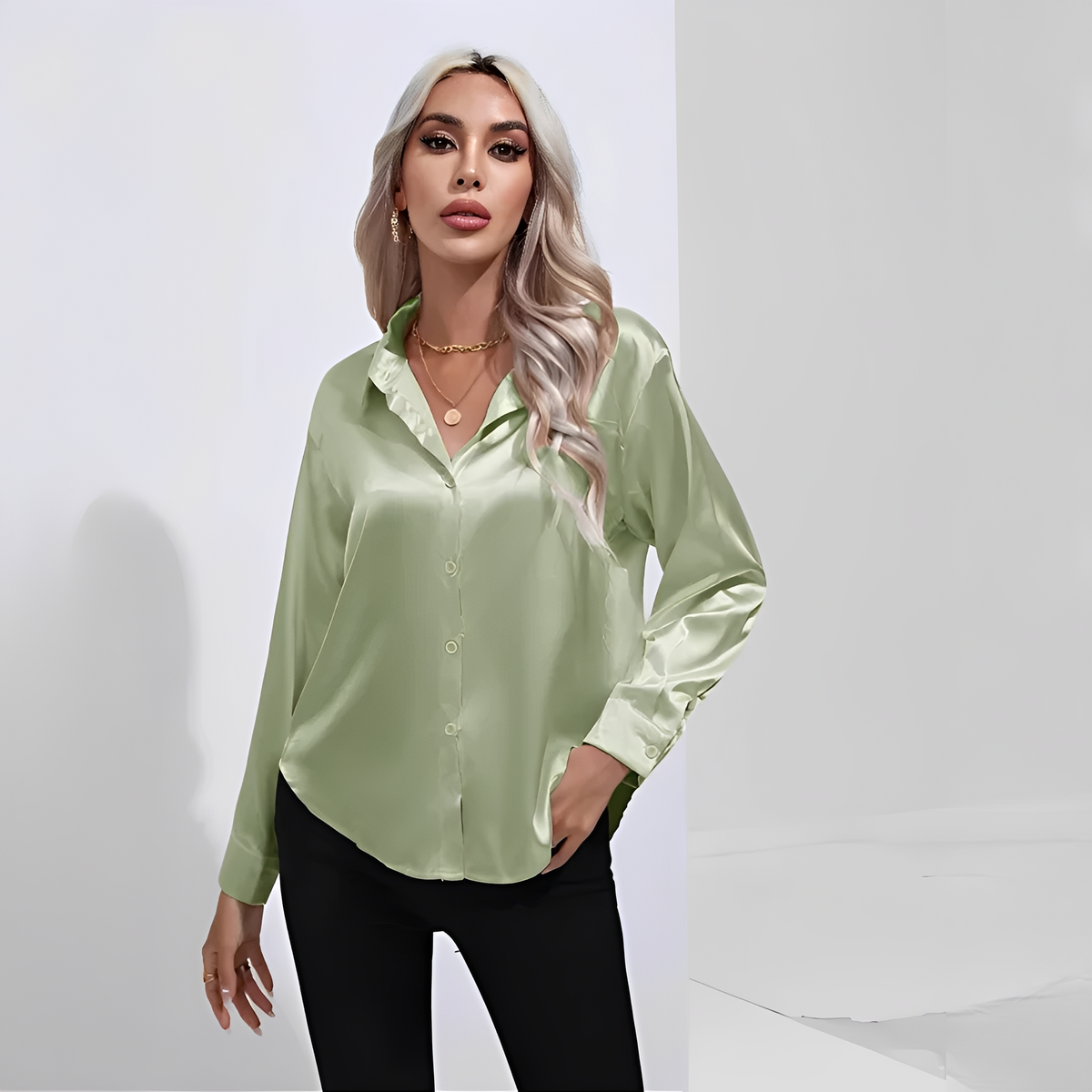 Liliane - Blouse élégante à manches longues