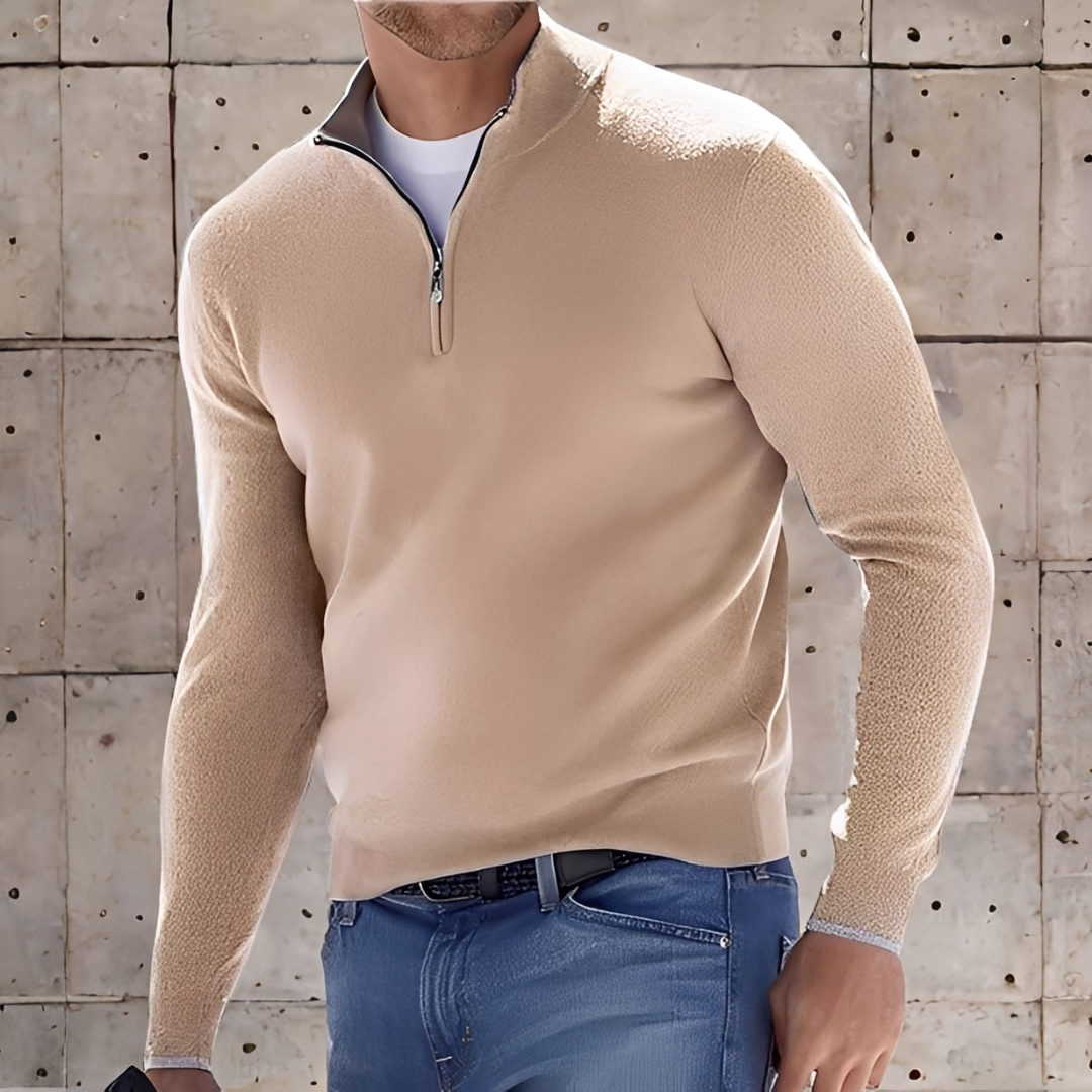 Tyries - Pull zippé confortable et chaud