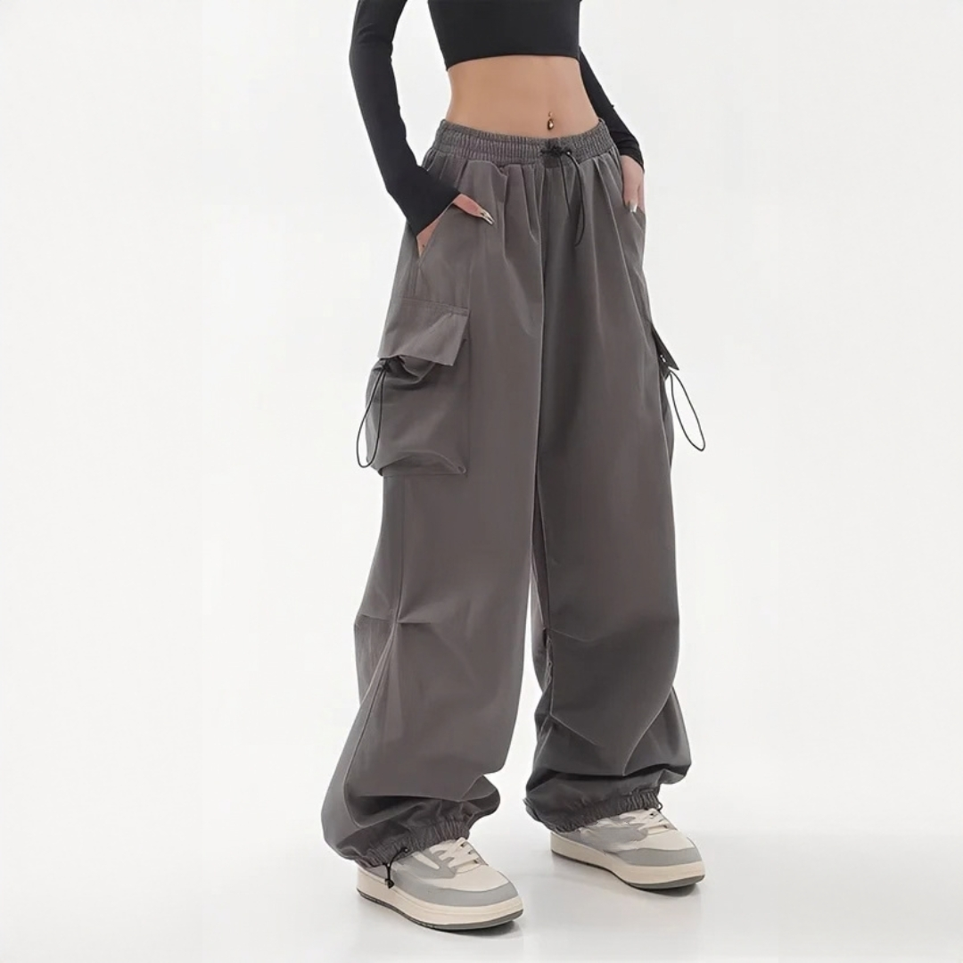 Aimée - Pantalon cargo moderne à jambe large
