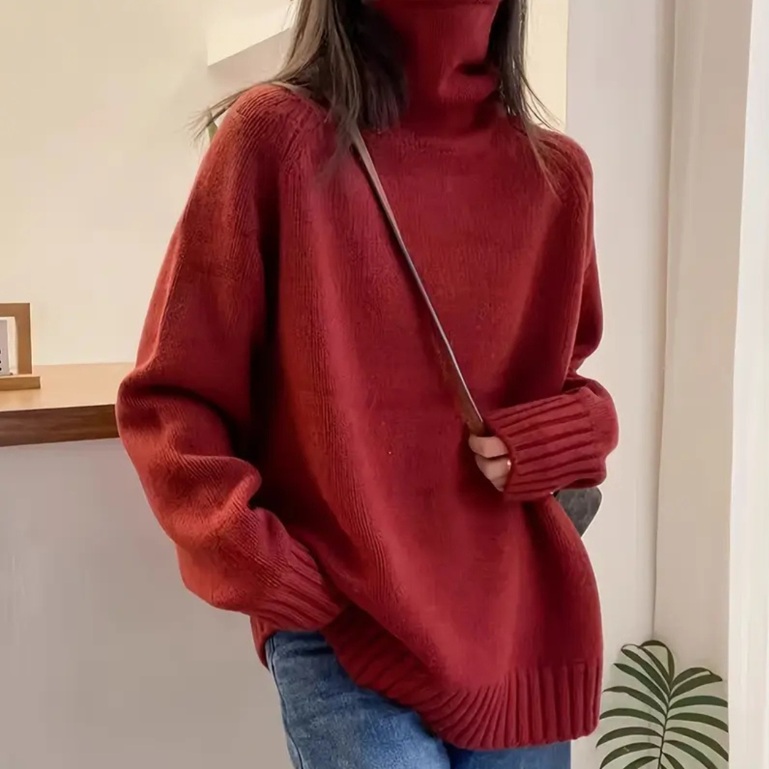 Yvonie - Pull à col roulé agréable et chaleureux