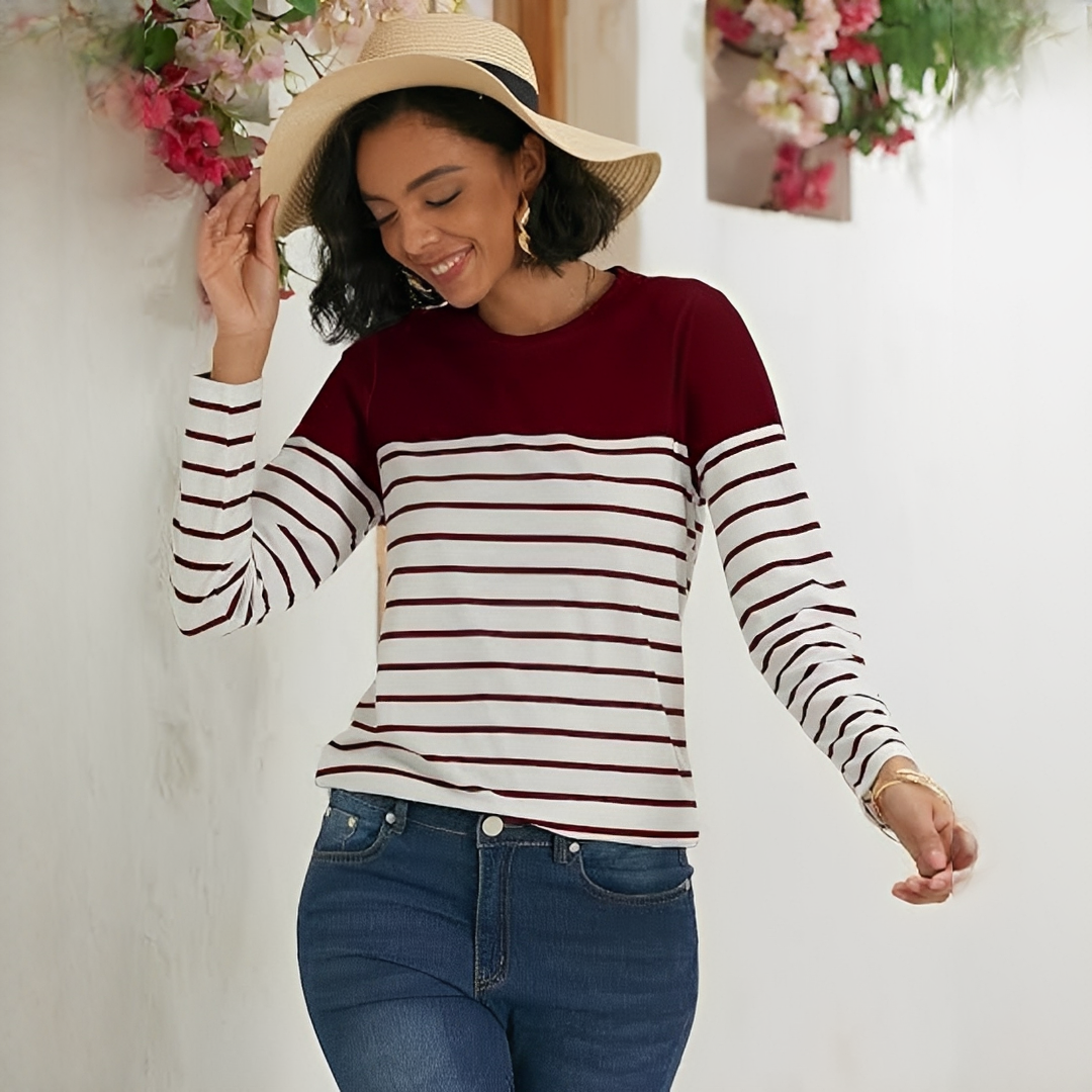 Eunice - Pull rayé, chaleureux et confortable