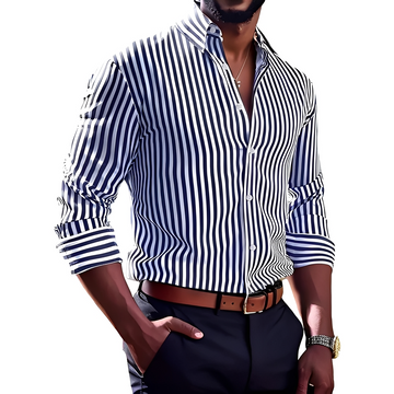 Bricen - Chemise à rayures avec manches longues