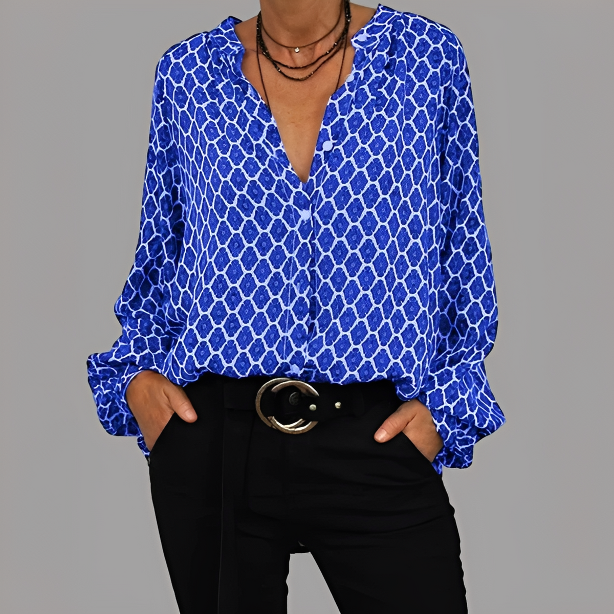 Lena - Blouse élégante avec col en V