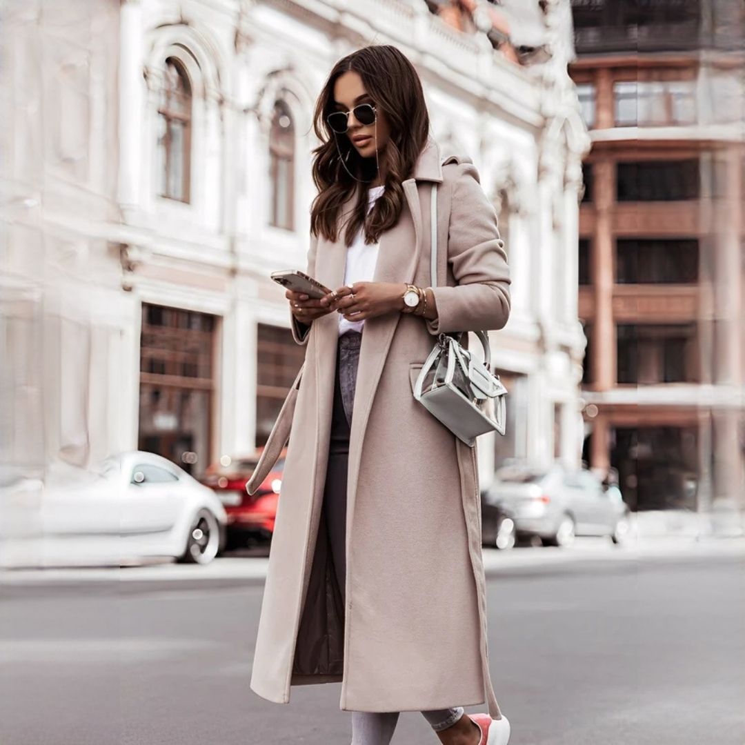 Haylie - Manteau élégant avec ceinture