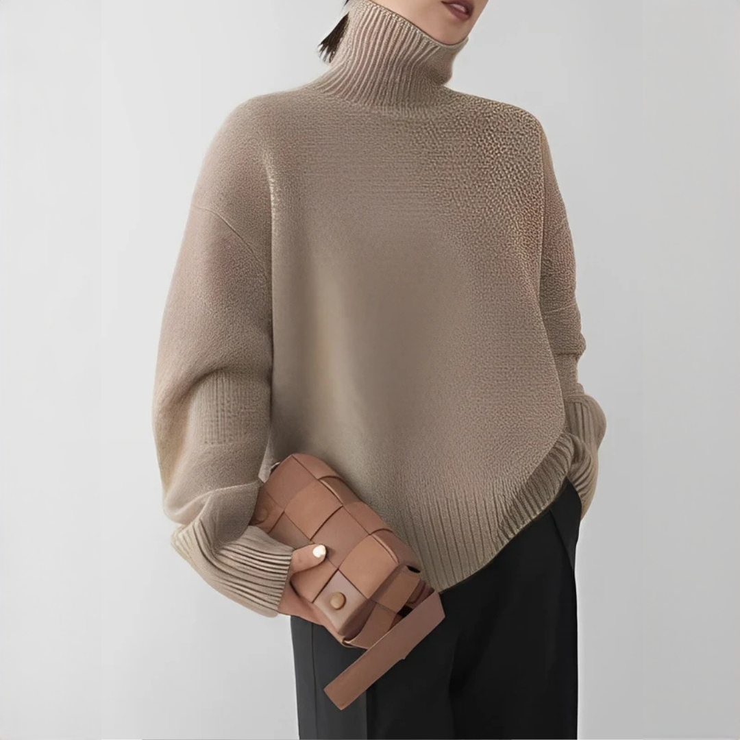 Yvonie - Pull à col roulé agréable et chaleureux