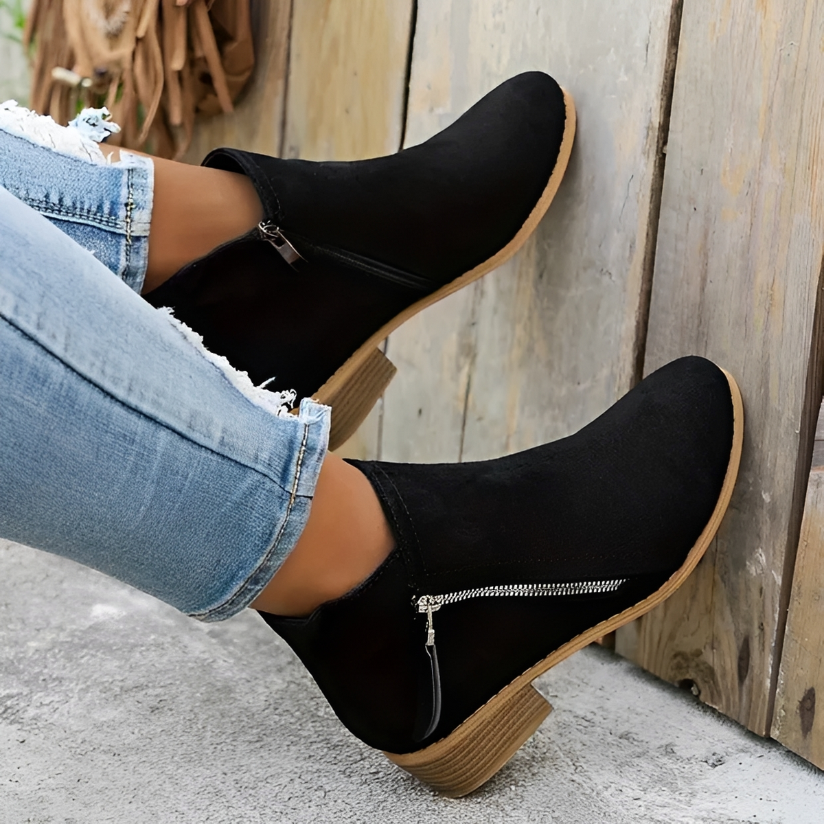 Klara - Bottes élégantes et chics avec fermeture éclair