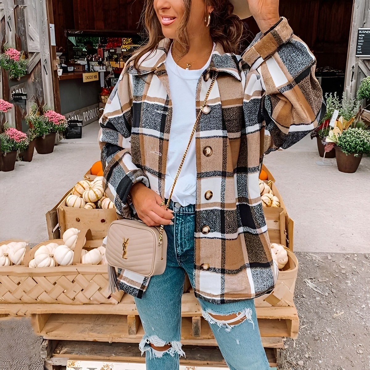 Anna - Chemise oversize élégante et chaude