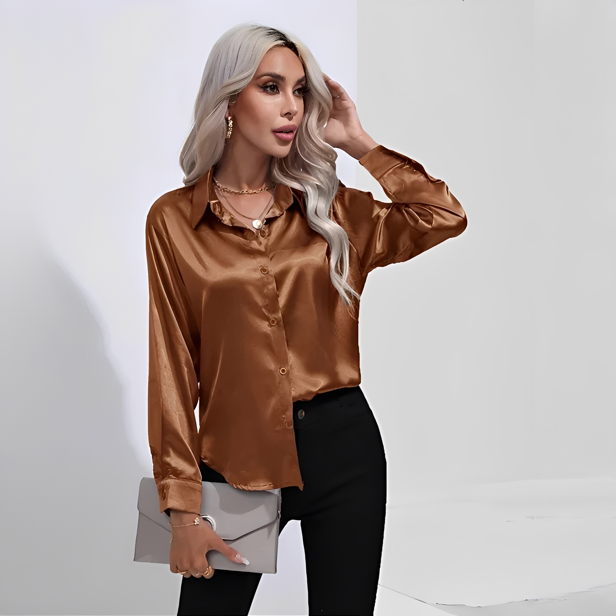 Liliane - Blouse élégante à manches longues