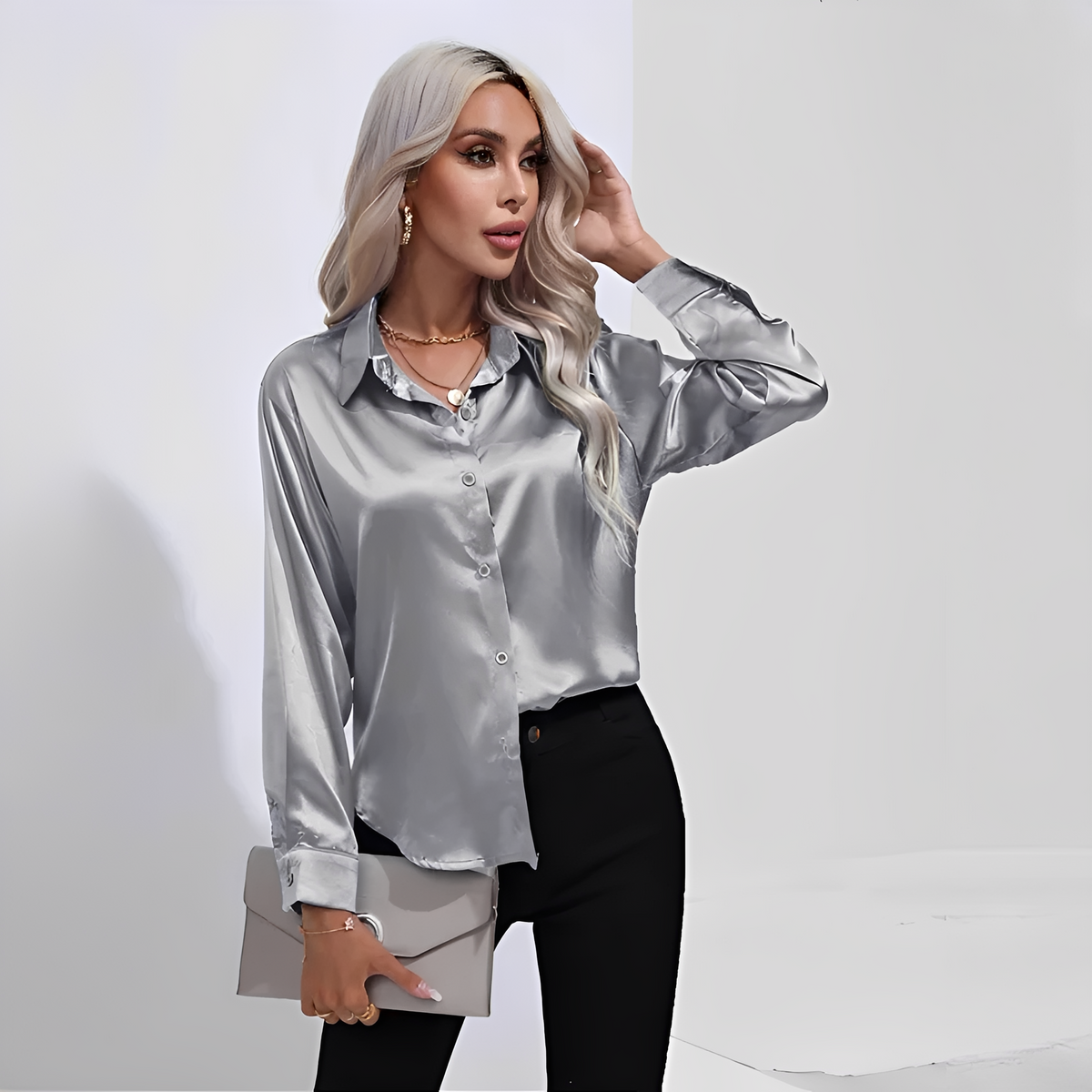 Liliane - Blouse élégante à manches longues