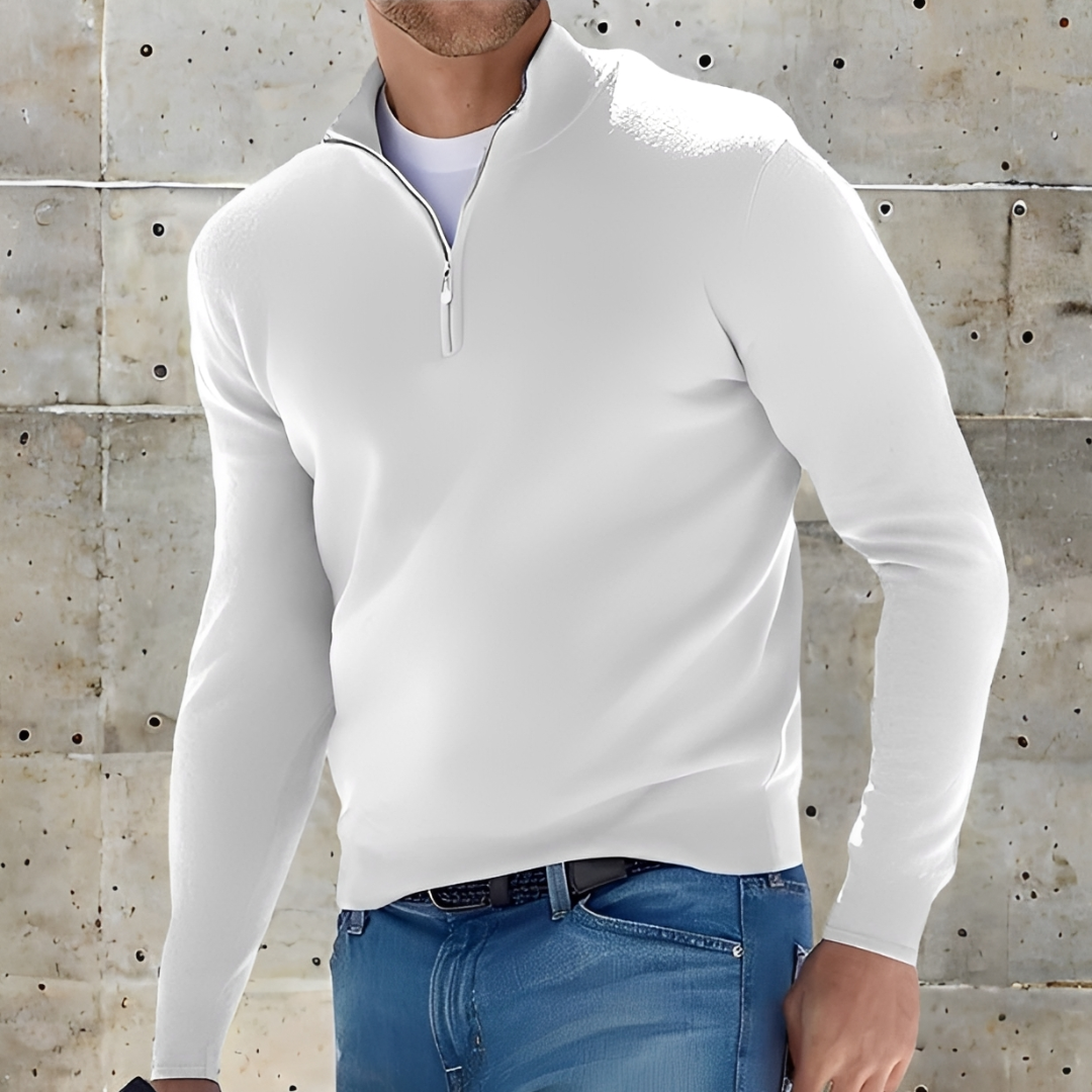 Tyries - Pull zippé confortable et chaud
