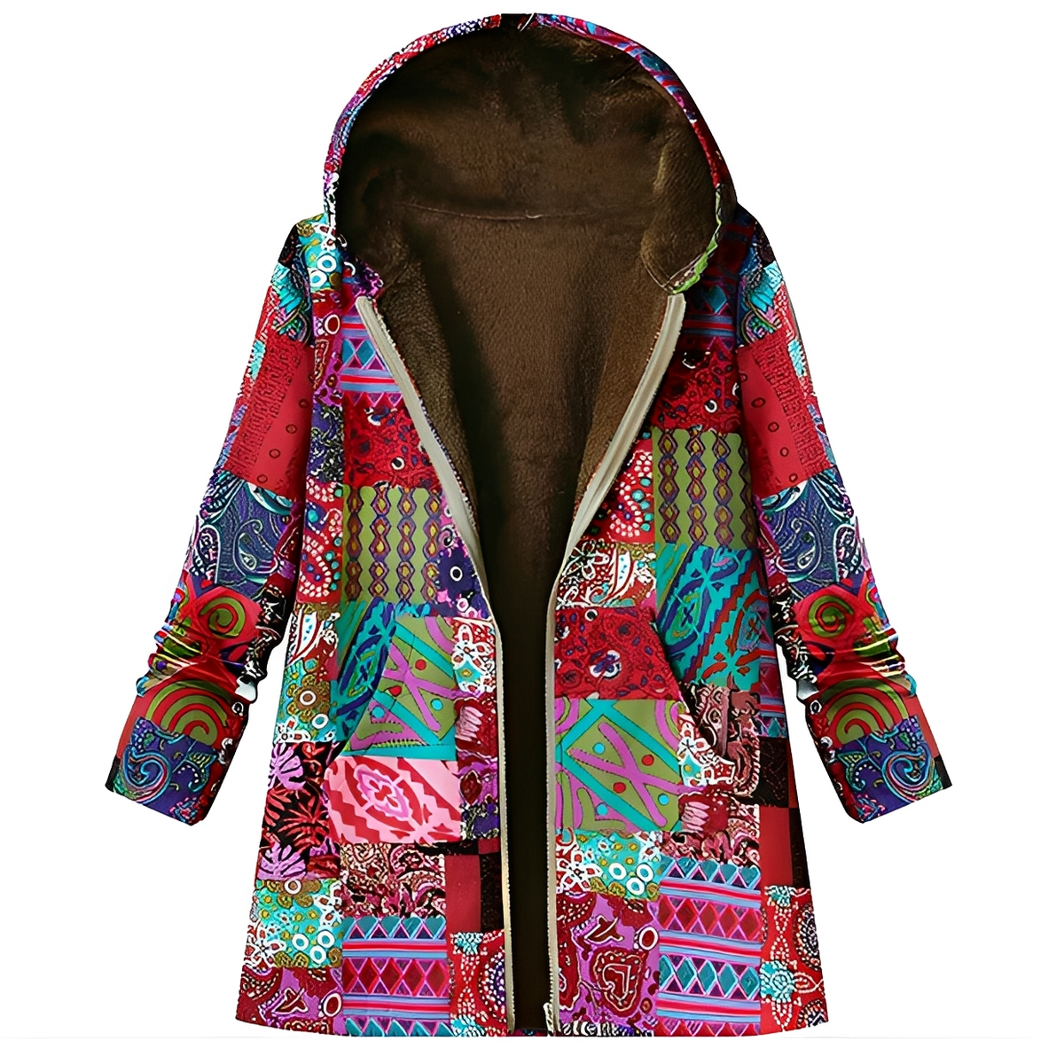 Olyvia - Veste à capuche rétro et confortable