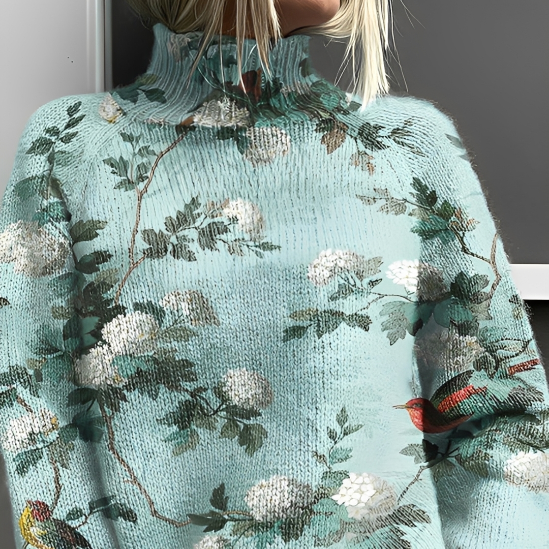Amy - Pull à col roulé chic