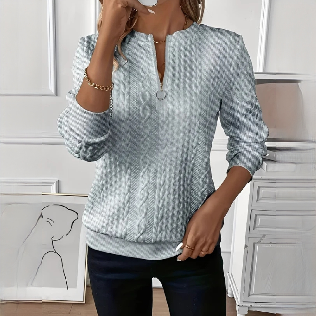 Hedie - Pull zippé élégant et sophistiqué